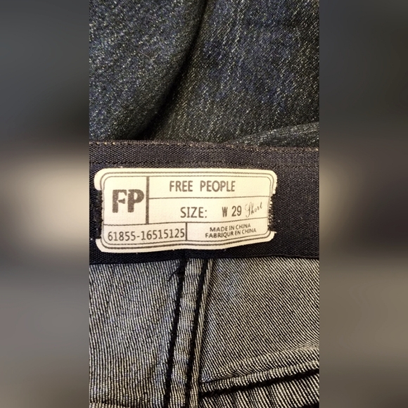 Free People Blue Denim Penny Pull-On Flare Jeans - Picture 8 of 9